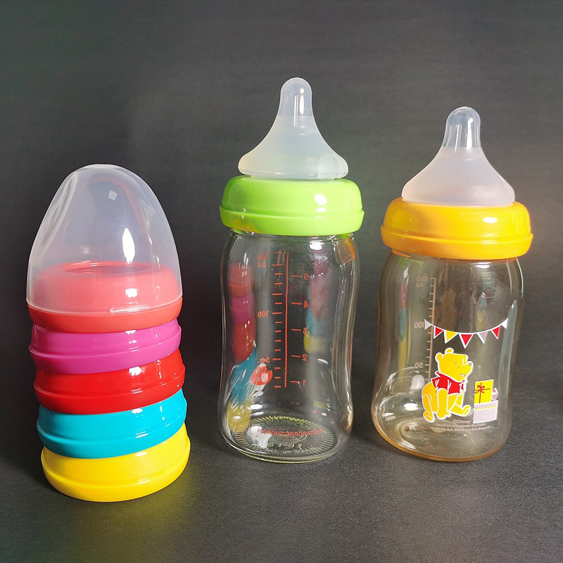 Baby Product Brand - ฝาและแหวนขวดนมเหมาะสำหรับขวดนมกว้างเข้ากันได้กับขวดให้อาหารเด็กทารกอุปกรณ์เสริมของนกพิราบ