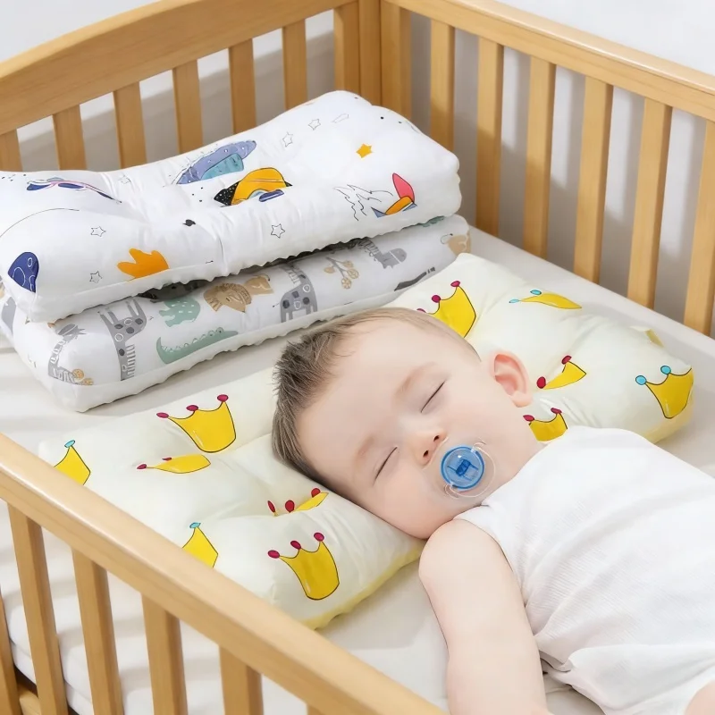 Baby Products Specials - หมอนเด็กทารก ผ้าฝ้ายแท้ ปลอบประโลมอารมณ์ นุ่มสบาย หมอนสองด้าน ระบายอากาศได้ดี
